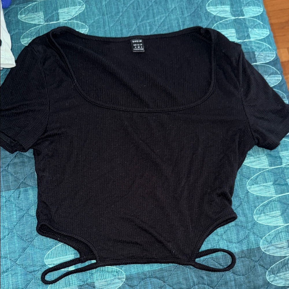 SHEIN Black Crop Top